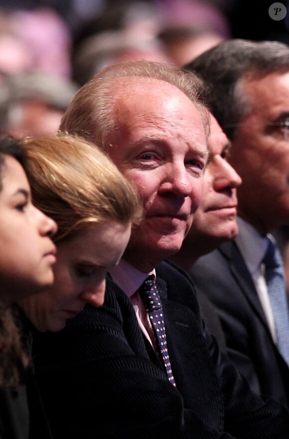 Brice Hortefeux, Marseille, le 19 février 2012. Premier grand meeting de campagne de Nicolas Sarkozy depuis l'annonce de sa candidature pour un second mandat présidentiel.