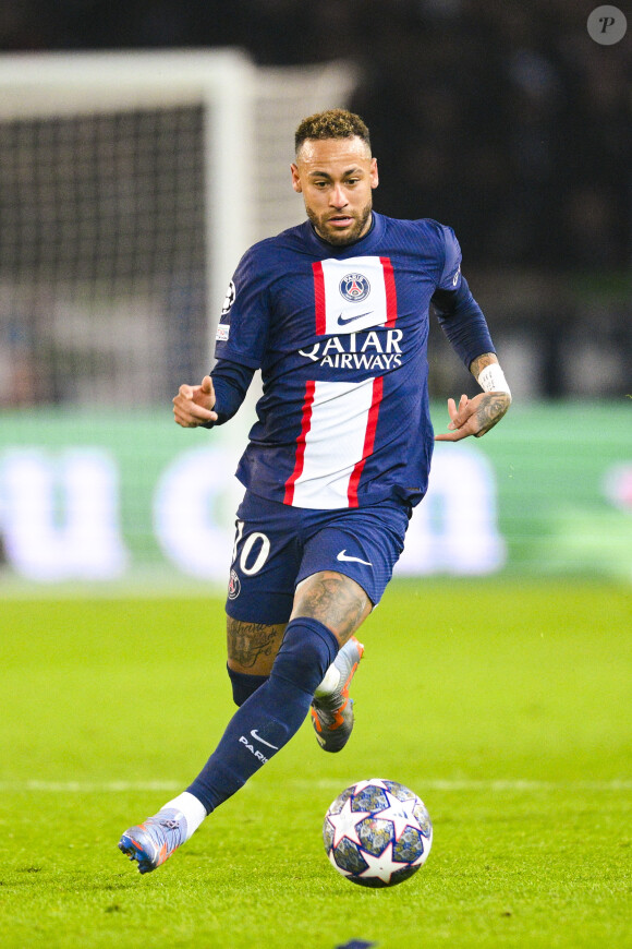 Neymar Jr (PSG) - Match de 8ème de finale aller de la Ligue Des Champions 2023 (LDC) "PSG - Bayern Munich (0-1)" au Parc Des Princes, le 14 février 2023.