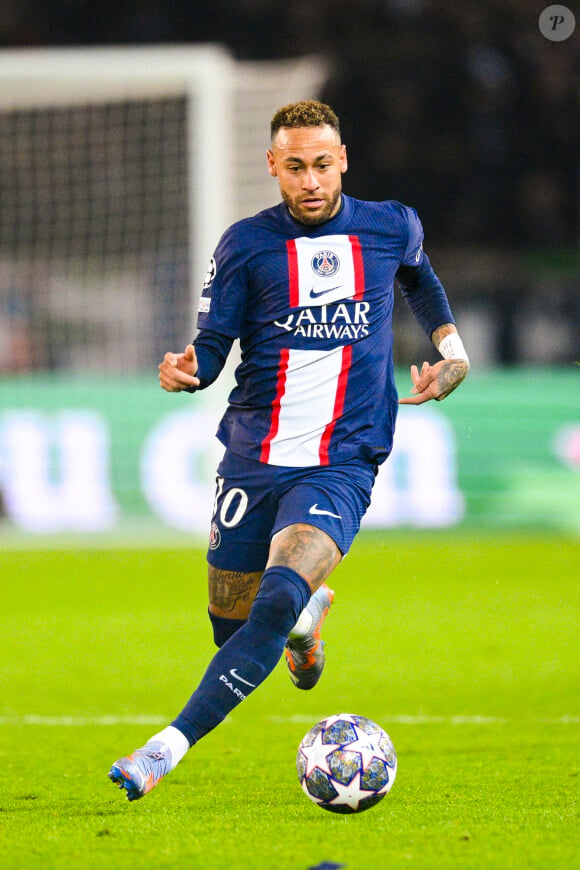 Neymar Jr (PSG) - Match de 8ème de finale aller de la Ligue Des Champions 2023 (LDC) "PSG - Bayern Munich (0-1)" au Parc Des Princes, le 14 février 2023.