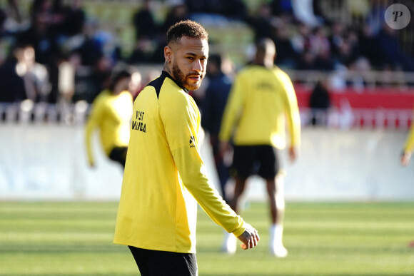 Neymar Jr (PSG) - Match de football en ligue 1 Uber Eats : L'AS Monaco remporte la victoire 3 à 1 face au PSG (Paris Saint Germain) au Stade Louis II le 11 février 2023. © Norbert Scanella / Panoramic / Bestimage