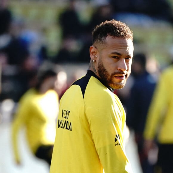 Neymar Jr (PSG) - Match de football en ligue 1 Uber Eats : L'AS Monaco remporte la victoire 3 à 1 face au PSG (Paris Saint Germain) au Stade Louis II le 11 février 2023. © Norbert Scanella / Panoramic / Bestimage