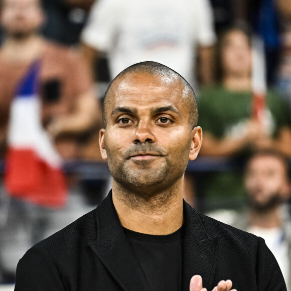 L'ancien footballeur a su créer une très belle amitié avec Tony Parker
 
Tony Parker - Basketball Match amical de préparation "France - Tunisie" à Pau, le 31 juillet 2023.