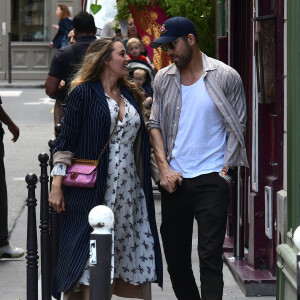 Exclusif - Ryan Reynolds et sa femme Blake Lively profitent de leur vacances à Paris pour aller déjeuner au restaurant étoilé du chef J.F. Piège "La Poule au Pot", à Paris, le 29 juillet 2023.