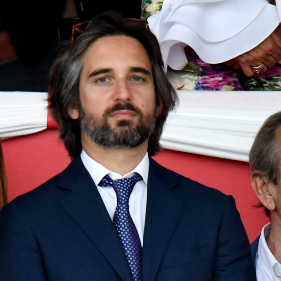 Charlotte Casiraghi, son mari Dimitri Rassam, Jacky Ickx et la princesse Caroline de Hanovre durant la dernière soirée de la 17eme édition du Longines Global Champions Tour à Monaco, le 1er juillet 2023 sur le port de Monaco, pour le Longines Global Champions. C'est le français Julien Épaillard qui a remporté le Longines Global Champions Tour Grand Prix du Prince de Monaco, doté de 1,5 millions d'euros, suivi par Harrie Smolders et Jane Sadran. © Bruno Bebert/Bestimage 