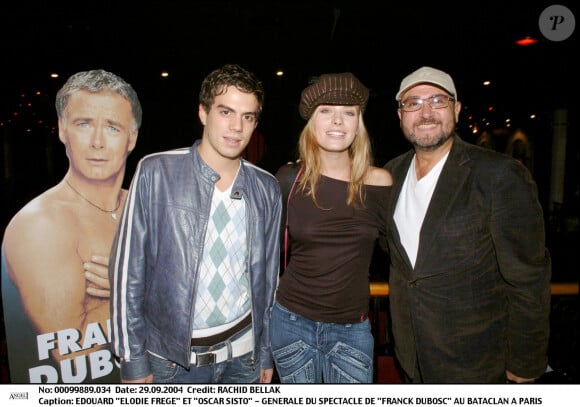 Edouard Algayon, Elodie Frégé et Oscar Sisto - Générale du spectacle de Franck Dubosc au Bataclan, à Paris.