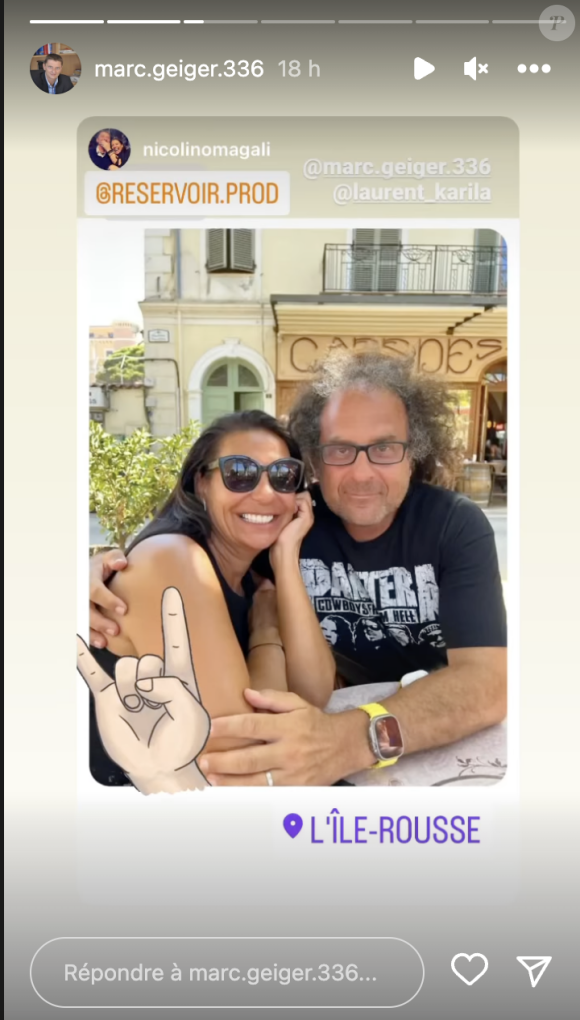 Marc Geiger (Ça commence aujourd'hui) en vacances en Corse avec sa compagne, il rejoint ses collègues Laurent Karila et Florian Ferreri. Instagram
