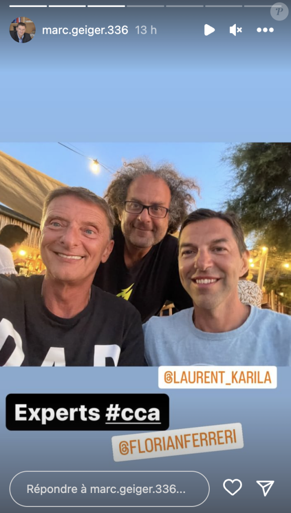 Ainsi que leur autre collègue Florian Ferreri.
Marc Geiger (Ça commence aujourd'hui) en vacances en Corse avec sa compagne, il rejoint ses collègues Laurent Karila et Florian Ferreri. Instagram