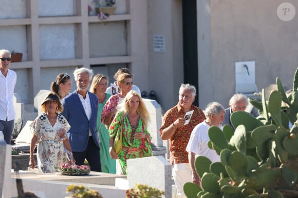 Exclusif - Sylvie Marshall et guest lors des obsèques du marchand d'art et commissaire priseur Pierre Cornette de Saint-Cyr en l'église Notre-Dame-de-l'Assomption et au cimetière marin de Saint-Tropez, Côte d'Azur, France, le 25 août 2023.