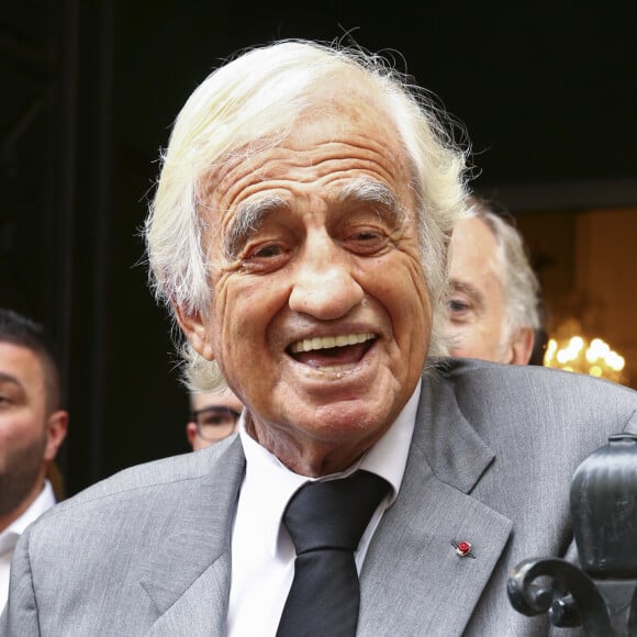 Jean-Paul Belmondo - Obsèques de Charles Gérard en la cathédrale arménienne Saint-Jean-Baptiste de Paris. Le 26 septembre 2019. © Gwendoline Le Goff/Bestimage