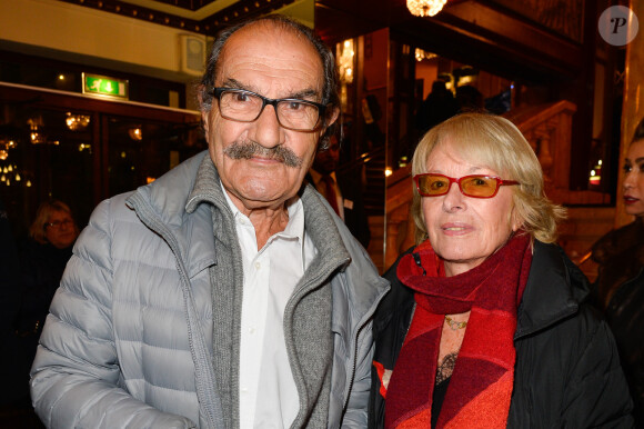 Exclusif - Gérard Hernandez et sa femme Micheline - Spectacle exceptionnel "Comic-Art" avec Christelle Chollet et Richard Orlinski au théâtre du Palais Royal à Paris le 14 novembre 2016. © Coadic Guirec/Bestimage