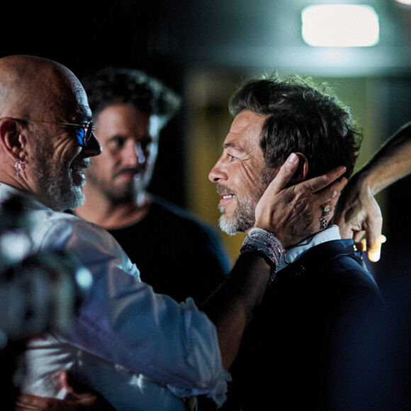 Exclusif - Pascal Obispo et Christophe Mae - Backstage - Enregistrement de l'émission "Avec Florent, tout le monde ELA" à La Seine Musicale à Paris, diffusée le 1er septembre à 21h10 sur TF1 © Cyril Moreau-Dominique Jacovides / Bestimage 