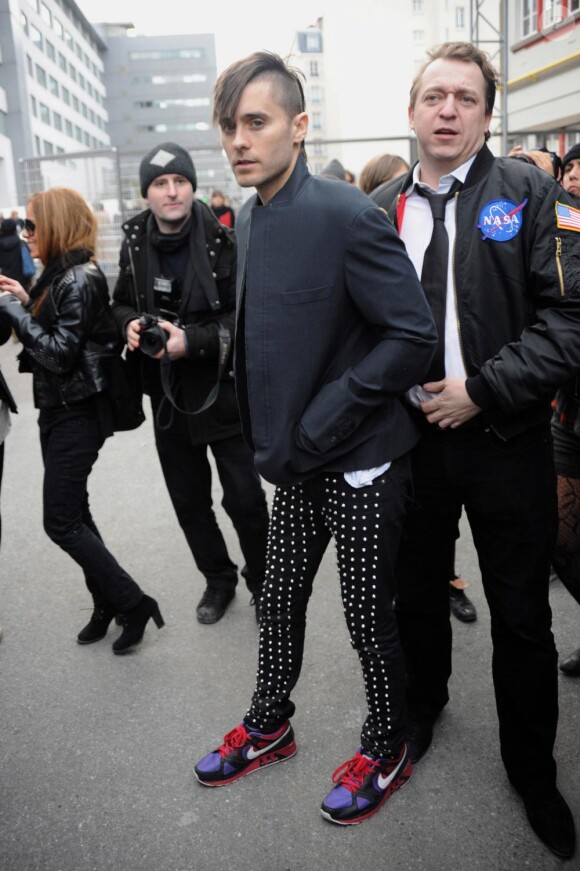 Jared Leto au défilé de la nouvelle collection Lanvin. 05/03/2010