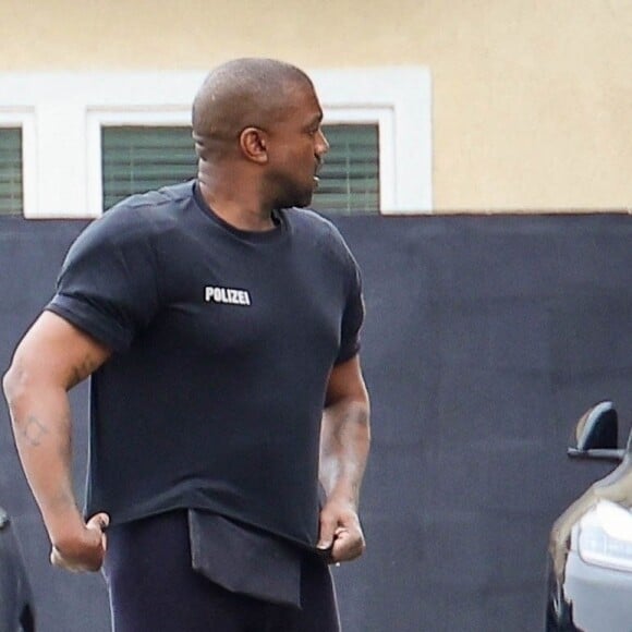 Exclusif - Kanye West, sa femme Bianca et son fils Psalm se rendent à l'église à Los Angeles le 4 juin 2023.