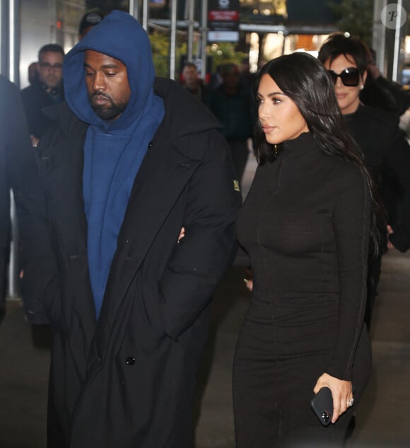 Kim Kardashian et son mari Kanye West ont été aperçus dans les rues de New York, le 6 novembre 2019. 