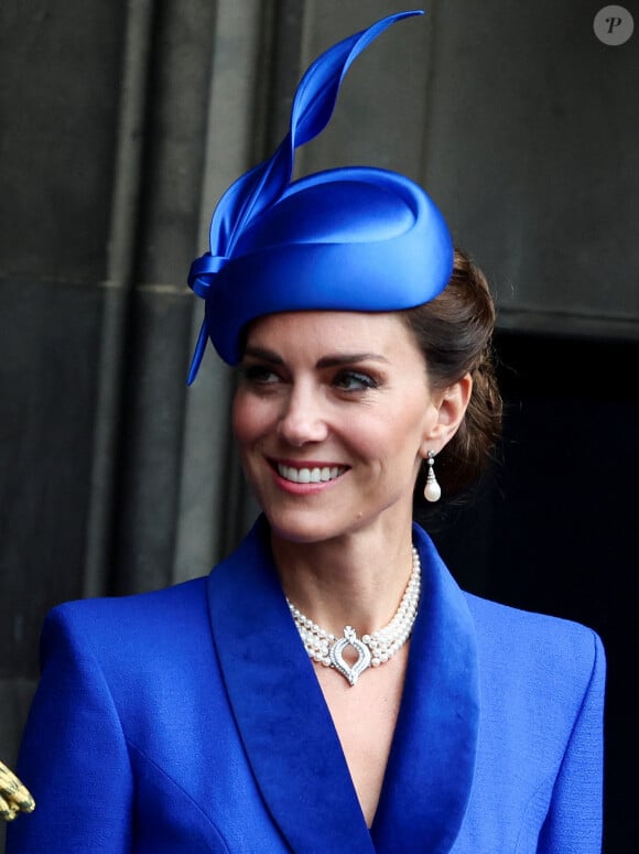 Future reine, la princesse de Galles tiendrait la monarchie à bout de bras.
Kate Middleton, princesse de Galles et duchesse de Rothesay - Cathédrale Saint-Giles, Edinbourg, couronnement écossais du roi Charles III et de la reine Camilla. 5 juillet 2023.
