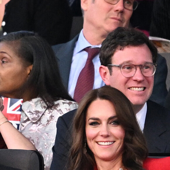 Le duc de Gloucester et Catherine (Kate) Middleton, princesse de Galles au concert du couronnement du roi et de la reine dans l'enceinte du château de Windsor, Royaume Uni, le 7 mai 2023. 