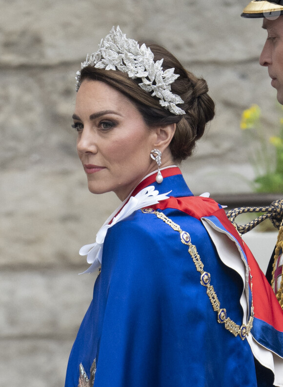 Kate Middleton est "la femme la plus puissante" de la monarchie, selon une experte.
Catherine (Kate) Middleton, princesse de Galles - Les invités arrivent à la cérémonie de couronnement du roi d'Angleterre à l'abbaye de Westminster de Londres.