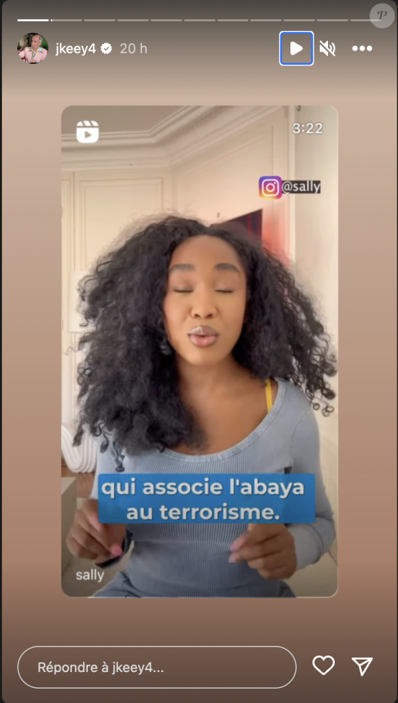 Sur Instagram, il a partagé la vidéo de l'influenceuse Crazy Sally
 