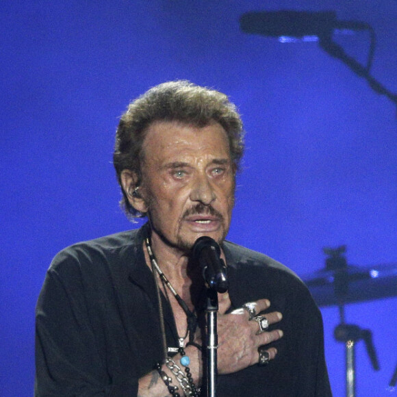 Exclusif - Johnny Hallyday en concert au Vélodrome à Arcachon, où 8500 personnes sont venues l'acclamer. Le 19 juillet 2016 © Patrick Bernard-Thibaud Moritz / Bestimage 