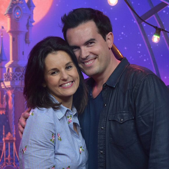 Faustine Bollaert et son mari Maxime Chattam - au lancement du nouveau spectacle "Mickey et le magicien" au Parc Disneyland Paris. Le 2 juillet 2016 © Giancarlo Gorassini / Bestimage