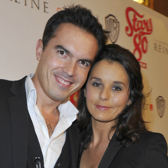 Faustine Bollaert et son mari Maxime Chattam - Avant-premiere du film "Stars 80" au Grand Rex le 19 octobre 2012