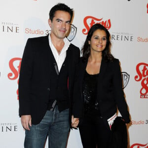 Faustine Bollaert et son mari Maxime Chattam - Avant-premiere du film "Stars 80" au Grand Rex a Paris le 19 octobre 2012