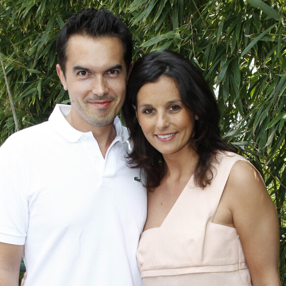 Maxime Chattam et Faustine Bollaert au 4ème jour des internationnaux de France de Roland Garros en 2012.