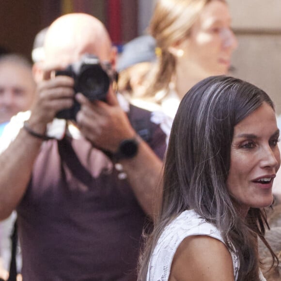 Le roi Felipe VI et la reine Letizia d'Espagne, visitent la cathédrale et l'hôtel de ville de Pampelune pour célébrer le 6ème centenaire du privilège de l'Union à Pampelune, Navarre, Espagne, le 8 septembre 2023.