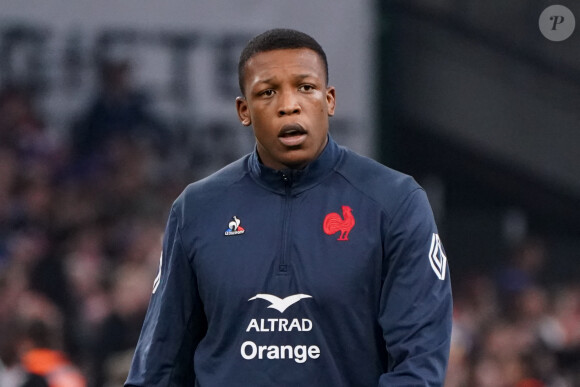 Cameron Woki (France) - Equipe de France - Le XV de France bat le Springboks (30-26) pour leur deuxième test-match automnal au stade Vélodrome à Marseille, France, le 12 novembre 2022. © Norbert Scanella/Panoramic/Bestimage