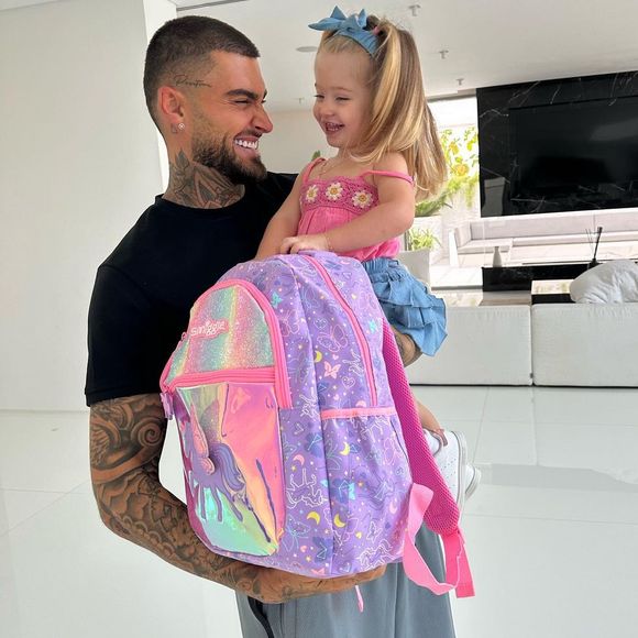 Thibault Garcia et sa fille Leewane.