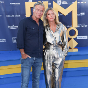 Franck Dubosc et Karin Viard - Arrivées sur le tapis bleu de la 16ème édition du festival du film francophone de Angoulême le 25 août 2023. © Coadic Guirec / Bestimage 