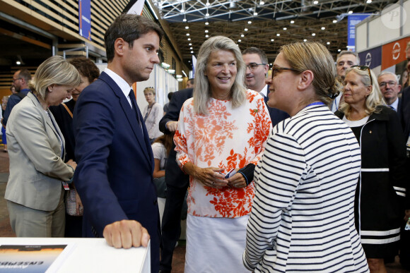 Gabriel Attal, ministre de l'Éducation nationale et de la Jeunesse, lors de la 47ème édition de la Compétition nationale des métiers organisée par WorldSkills France à Lyon le 16 septembre 2023. © Pascal Fayolle / Bestimage.