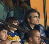 Pendant ce temps, le père d'Aurélien, Raphaël Enthoven, a lui assisté au match du PSG
Raphaël Enthoven dans les tribunes du match de Ligue des champions entre le PSG et le Borussia Dortmund (2-0) au Parc des Princes à Paris le 19 septembre 2023. © Cyril Moreau/Bestimage