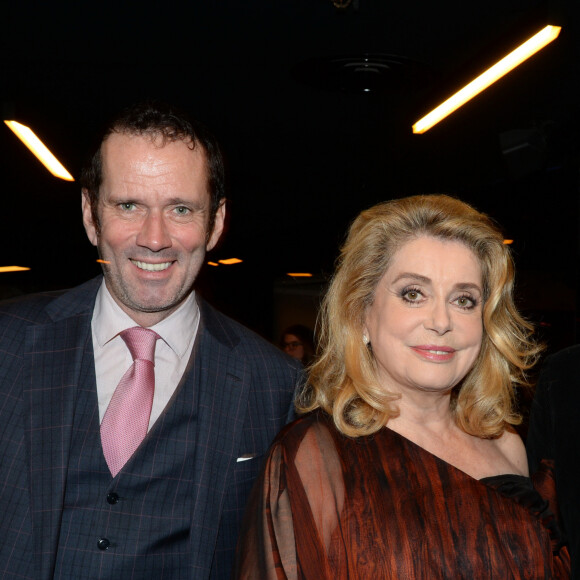 Semi-Exclusif - Christian Vadim et sa mère Catherine Deneuve, présidente du jury des Globes de Cristal 2017 - 11ème cérémonie des Globes de Cristal au Lido à Paris, le 30 janvier 2017. © Rachid Bellak/Bestimage  11th Globes de Cristal Awards at Lido in Paris on January 30th, 2017. 