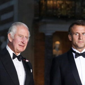 La reine consort Camilla Parker Bowles, le roi Charles III d'Angleterre, Emmanuel Macron et sa femme Brigitte - Dîner d'Etat au château de Versailles en l'honneur de la visite officielle du roi Charles III d'Angleterre et de la reine consort Camilla Parker Bowles de 3 jours en France. Le 20 septembre 2023 © Stéphane Lemouton / Bestimage 