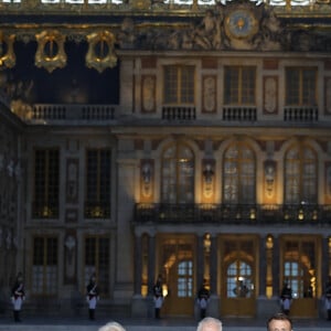 La reine consort Camilla Parker Bowles, le roi Charles III d'Angleterre, Emmanuel Macron et sa femme Brigitte - Dîner d'Etat au château de Versailles en l'honneur de la visite officielle du roi Charles III d'Angleterre et de la reine consort Camilla Parker Bowles de 3 jours en France. Le 20 septembre 2023 © Moreau-Jacovides / Bestimage 