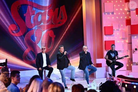 Exclusif - Jean Pierre Mader, Phil Barney et Patrick Hernandez - Enregistrement de l'émission "Vivement Dimanche" au Studio Gabriel, présentée par M.Drucker et diffusée sur France 3 le 24 septembre © Guillaume Gaffiot / Bestimage 