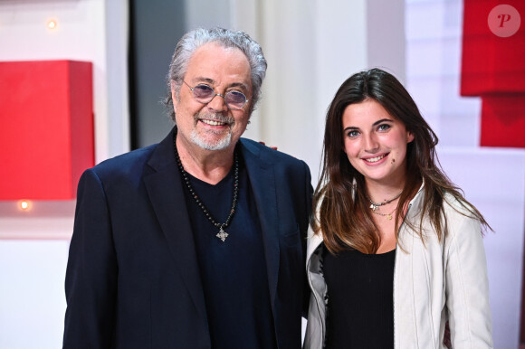 Exclusif - Patrick Hernandez et sa fille Victoria Hernandez - Enregistrement de l'émission "Vivement Dimanche" au Studio Gabriel, présentée par M.Drucker et diffusée sur France 3 le 24 septembre © Guillaume Gaffiot / Bestimage 