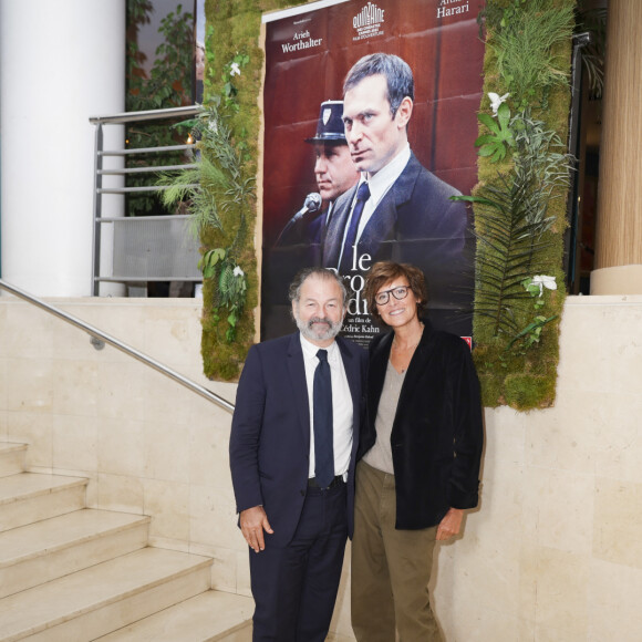 Exclusif - Denis Olivennes et sa compagne Inès de la Fressange - Avant-première du film "Le Procès Goldman" réalisé par Cédric Kahn. Paris le 21 septembre 2023. © Jack Tribeca / Bestimage