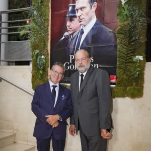 Exclusif - Frédéric Haziza et Eric Dupond-Moretti - Avant-première du film "Le Procès Goldman" réalisé par Cédric Kahn. Paris le 21 septembre 2023. © Jack Tribeca / Bestimage