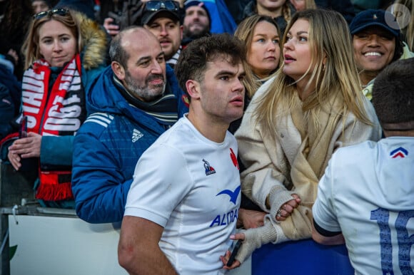 Une belle preuve d'amour qui a certainement fait très plaisir à Damian Penaud
 
Damian Penaud (XV de France) - Match de Rugby du tournoi des 6 nations au stade de France : La France remporte la victoire face à l'Ecosse 32 à 21 le 26 février 2023. © Baptiste Autissier / Panoramique / Bestimage