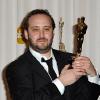 Nicolas Schmerkin, producteur du court-métrage d'animation primé Logorama, dans la ''press room'' des Oscars le 7 mars 2010