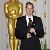 Pete Docter, lauréat pour Là-haut, dans la ''press room'' des Oscars le 7 mars 2010