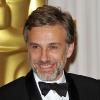 Christoph Waltz, meilleur second rôle pour Inglourious Basterds, dans la ''press room'' des Oscars le 7 mars 2010
