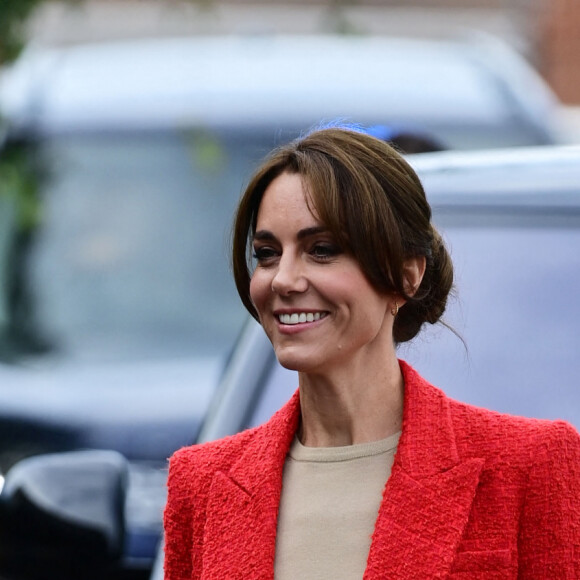 Catherine (Kate) Middleton, princesse de Galles se rend au centre éducatif Orchards de Milton Regis à Sittingbourne le 27 septembre 2023. 