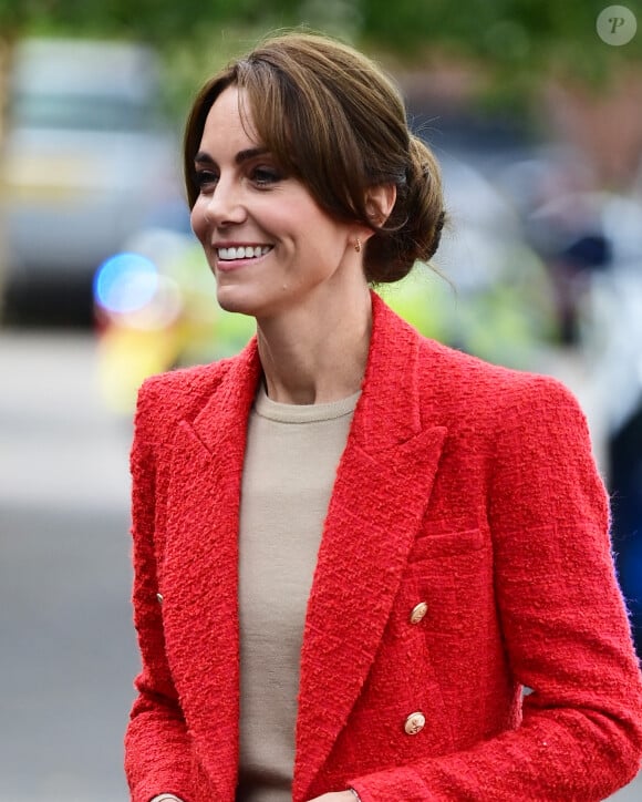 Catherine (Kate) Middleton, princesse de Galles se rend au centre éducatif Orchards de Milton Regis à Sittingbourne le 27 septembre 2023. 