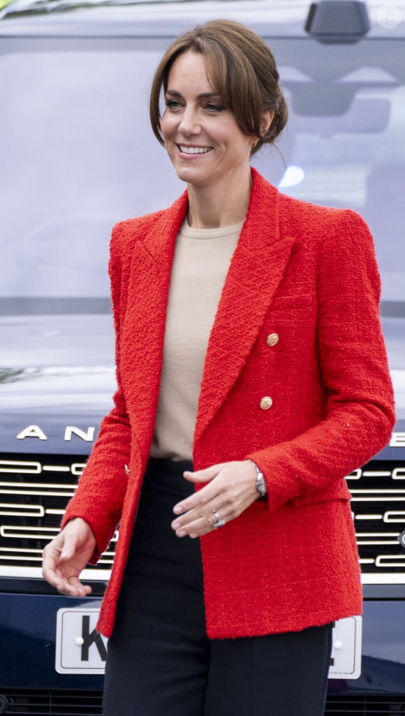 Catherine (Kate) Middleton, princesse de Galles se rend au centre éducatif Orchards de Milton Regis à Sittingbourne le 27 septembre 2023. 