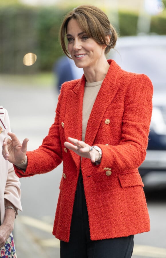 Catherine (Kate) Middleton, princesse de Galles se rend au centre éducatif Orchards de Milton Regis à Sittingbourne le 27 septembre 2023. 