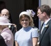 Il s'agit de la princesse Eugenie, de son époux Jack et de leurs deux fils, August et Ernest.
La princesse Eugenie d'York - Les invités arrivent à la chapelle St. George pour le mariage du prince Harry et de Meghan Markle au château de Windsor, le 19 mai 2018. 