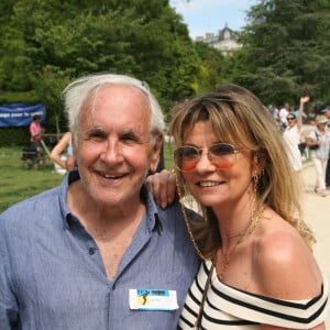 Exclusif - Patrice Laffont et Candice Berner - 4e trophée de pétanque au profit de l'association "La roue tourne" dans le Jardin du Ranelagh à Paris le 15 mai 2022.